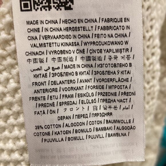 Vintage Y2K Guess Cream‎ Knit Asymmetrical Turtleneck Vintage Sweater XS - Picture 11 of 13